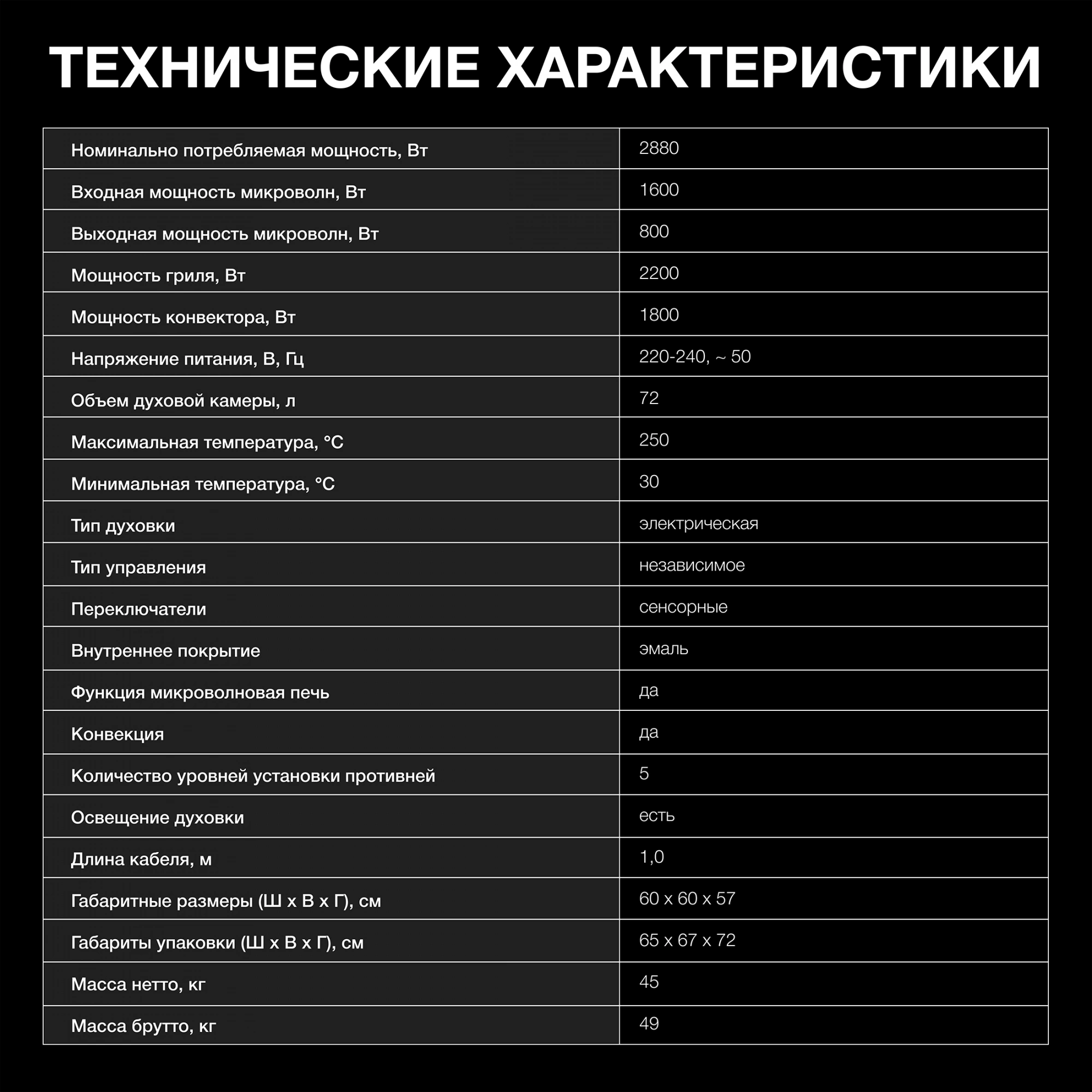 Духовой шкаф Электрический Hyundai HMEO 6780 BG черное стекло/черный — миниатюра 21