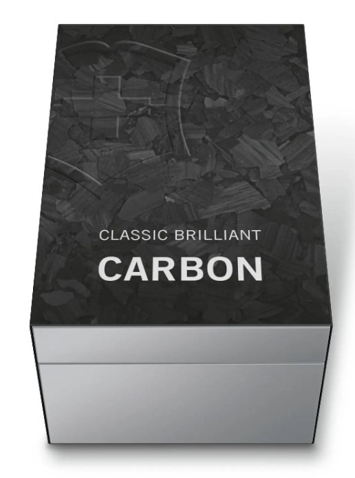 Нож перочинный Victorinox Classic Brilliant Carbon (0.6221.90) 58мм 5функц. черный/серебристый подар.коробка — миниатюра 6