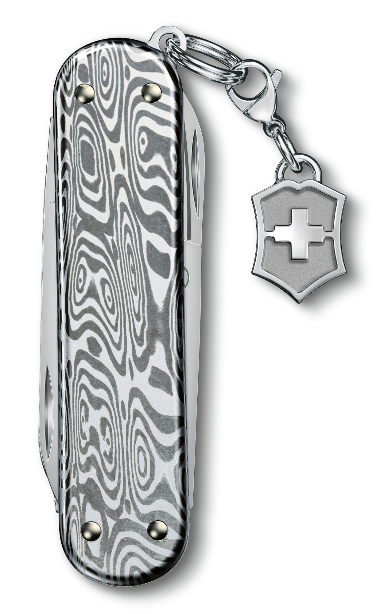 Нож перочинный Victorinox Classic Brilliant Damast (0.6221.34) 58мм 5функц. серебристый подар.коробка — миниатюра 2