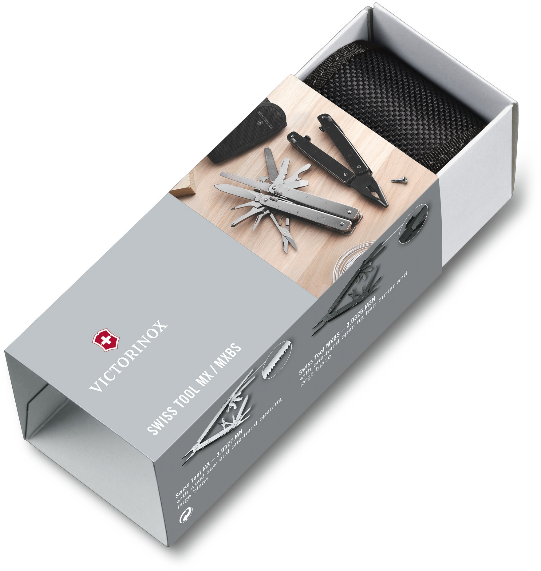 Мультитул Victorinox Swiss Tool MX (3.0327.MN) 115мм 26функц. чехол нейлоновый серебристый подар.коробка — миниатюра 2
