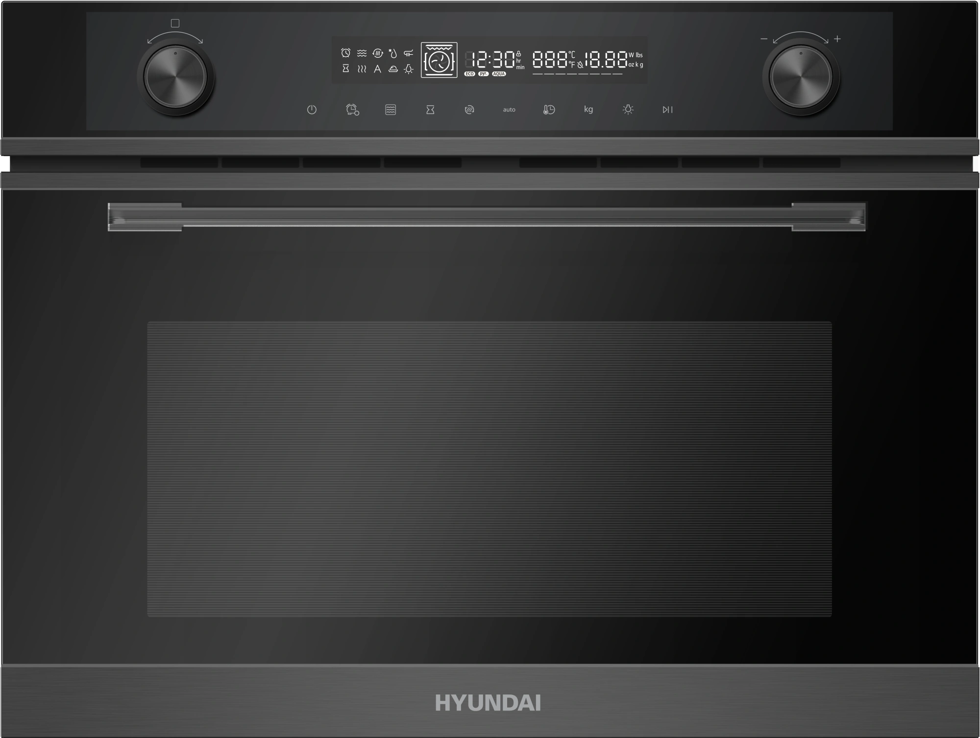 Духовой шкаф Электрический Hyundai HMEO 6540 DX черный/графитовый — фото 1