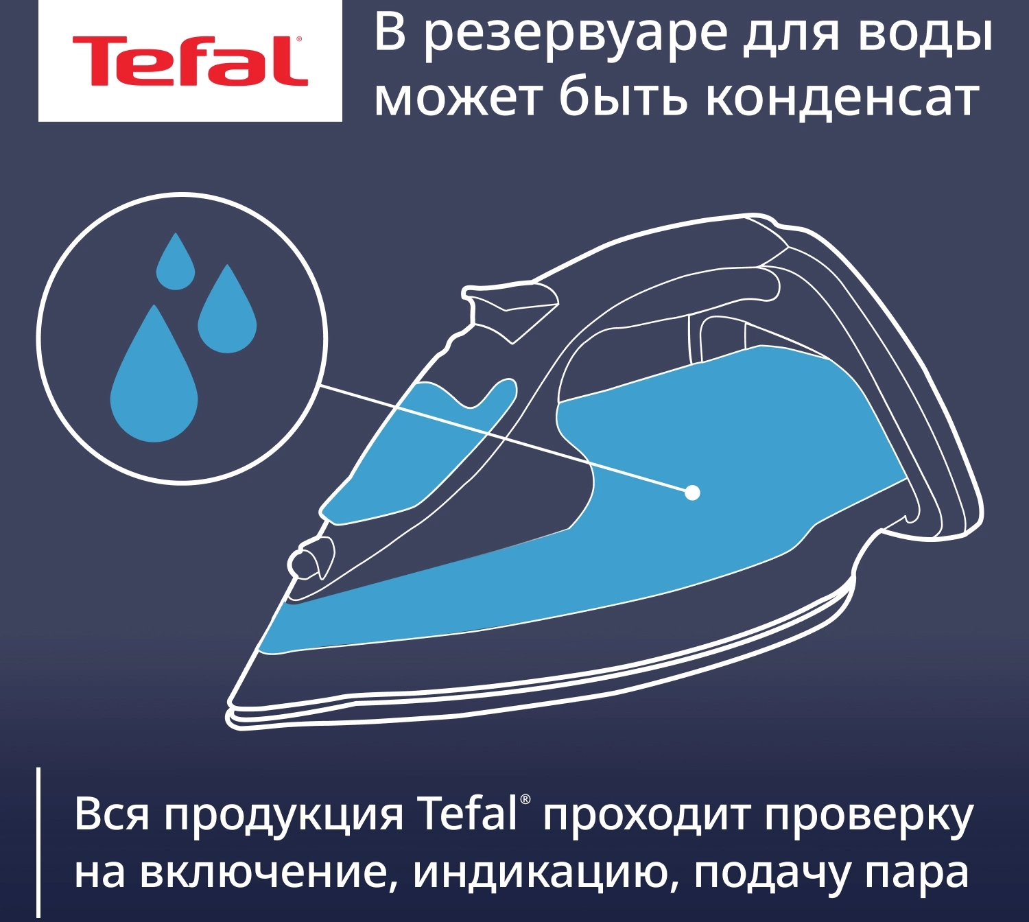 Утюг Tefal FV5736E0 2500Вт синий — миниатюра 9