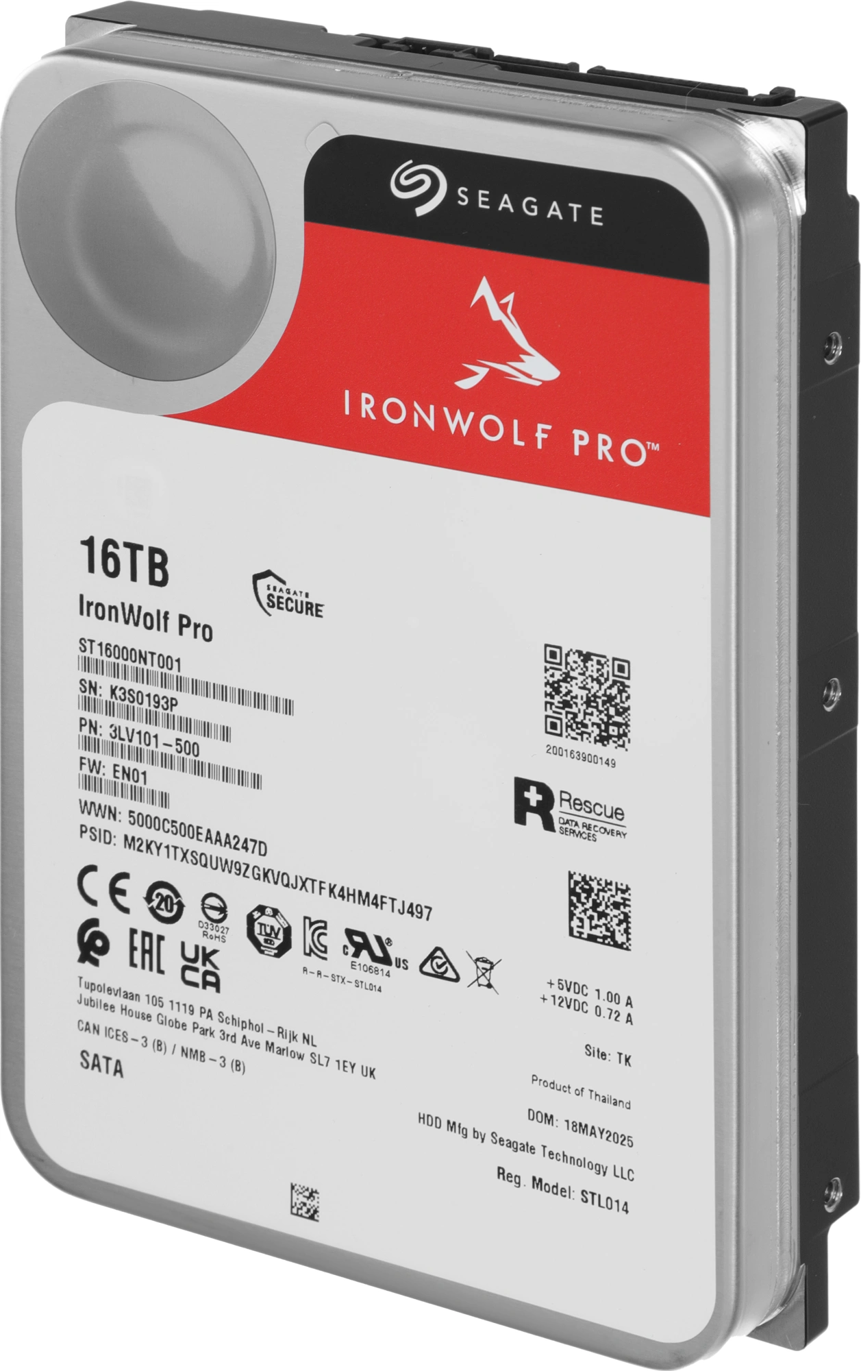 Жесткий диск Seagate SATA-III 16Tb ST16000NT001 NAS Ironwolf Pro 512E (7200rpm) 256Mb 3.5" — миниатюра 5