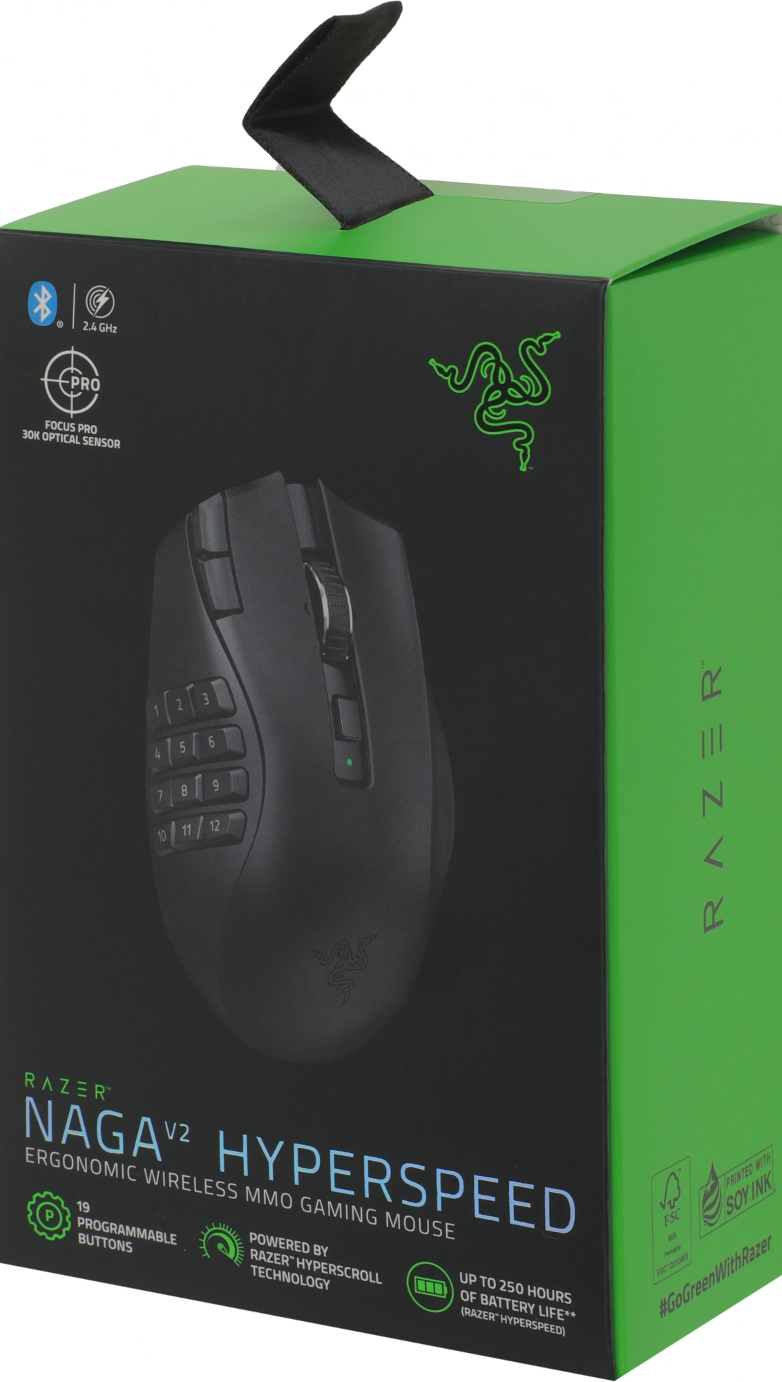 Мышь Razer Naga V2 HyperSpeed черный оптическая 30000dpi беспров. BT/Radio для ноутбука 17but (RZ01-03600100-R3G1) — миниатюра 12