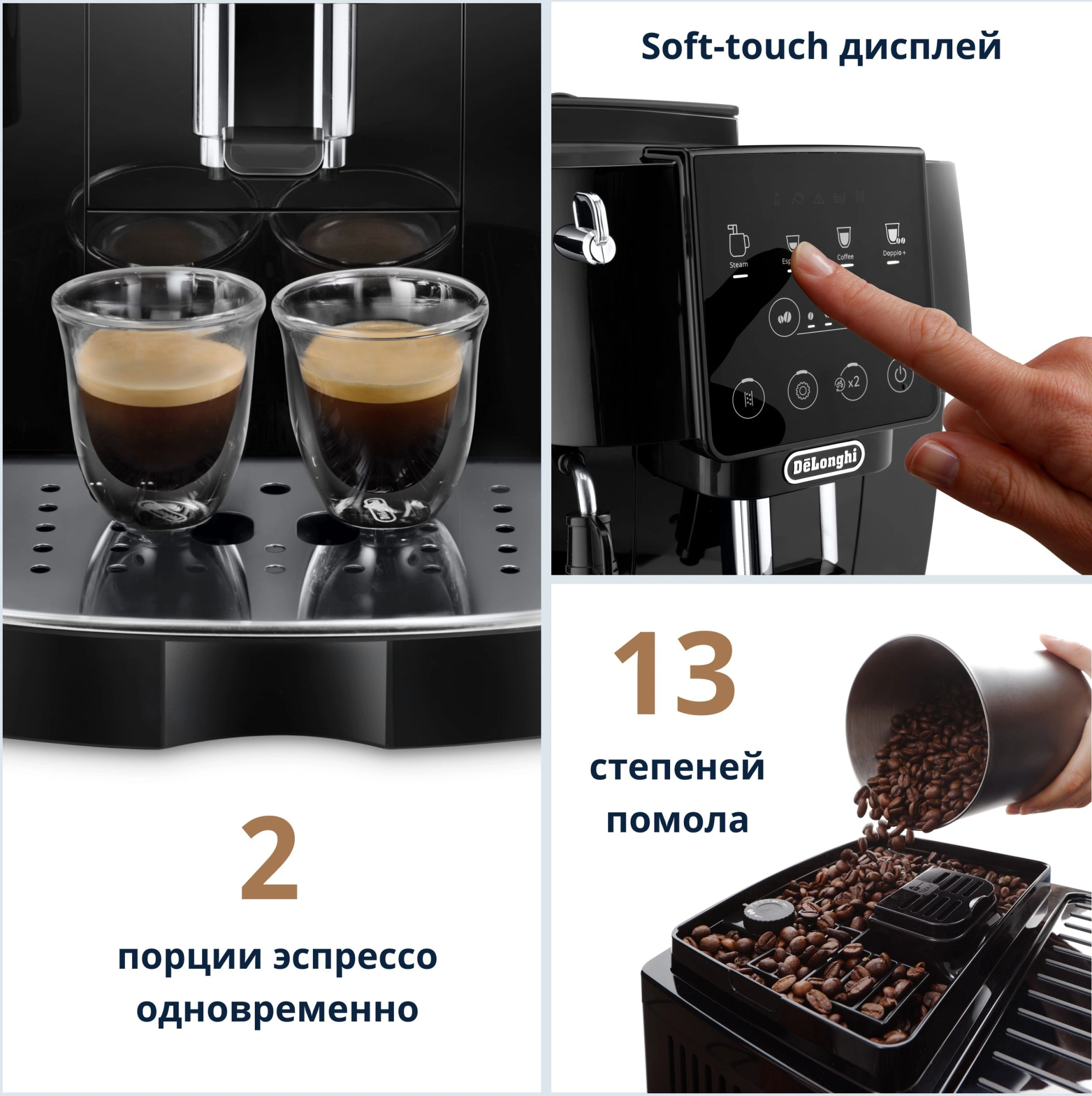 Кофемашина Delonghi Magnifica Start ECAM220.21.B 1450Вт черный — миниатюра 2