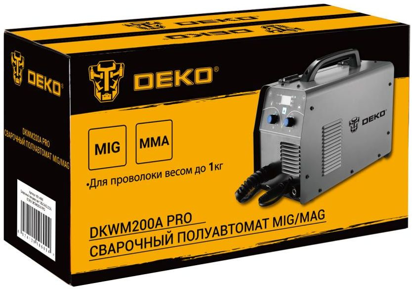 Сварочный полуавтомат Deko DKWM200A инвертор MIG-MAG/ММА 5.6кВт — миниатюра 8