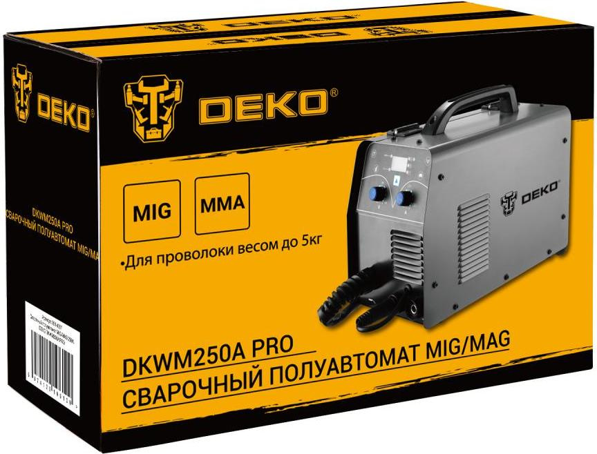 Сварочный полуавтомат Deko DKWM250A инвертор MIG-MAG/ММА 7кВт — миниатюра 8