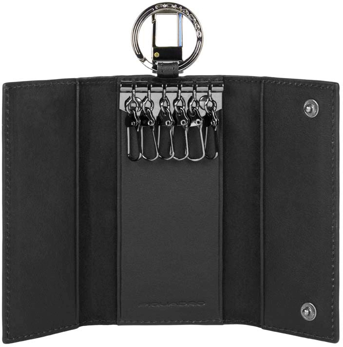 Ключница Piquadro Black Square PC1397B3/N черный натур.кожа — миниатюра 2