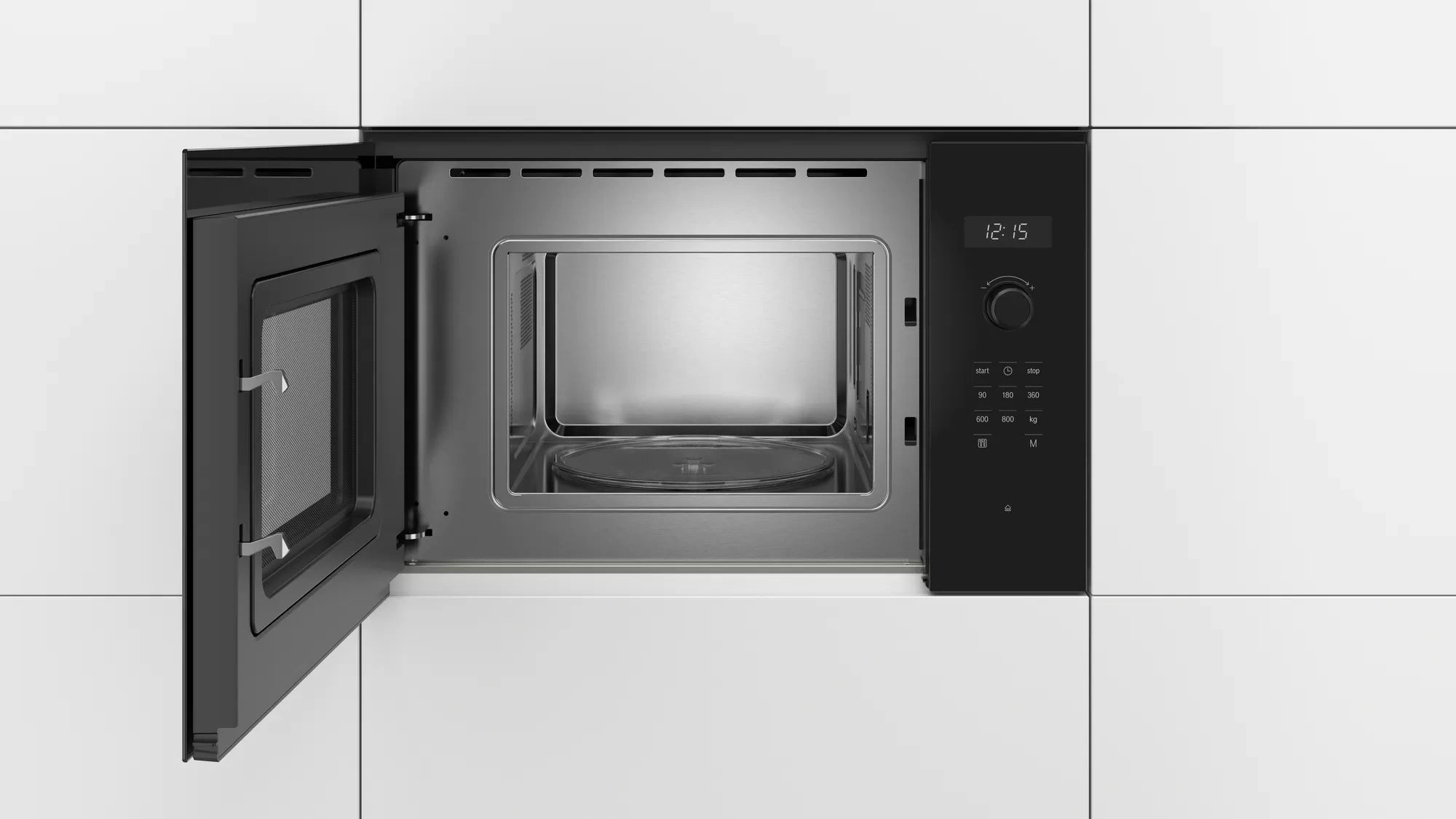 Микроволновая печь Bosch BFL524MB0 20л. 800Вт черный (встраиваемая) — миниатюра 3