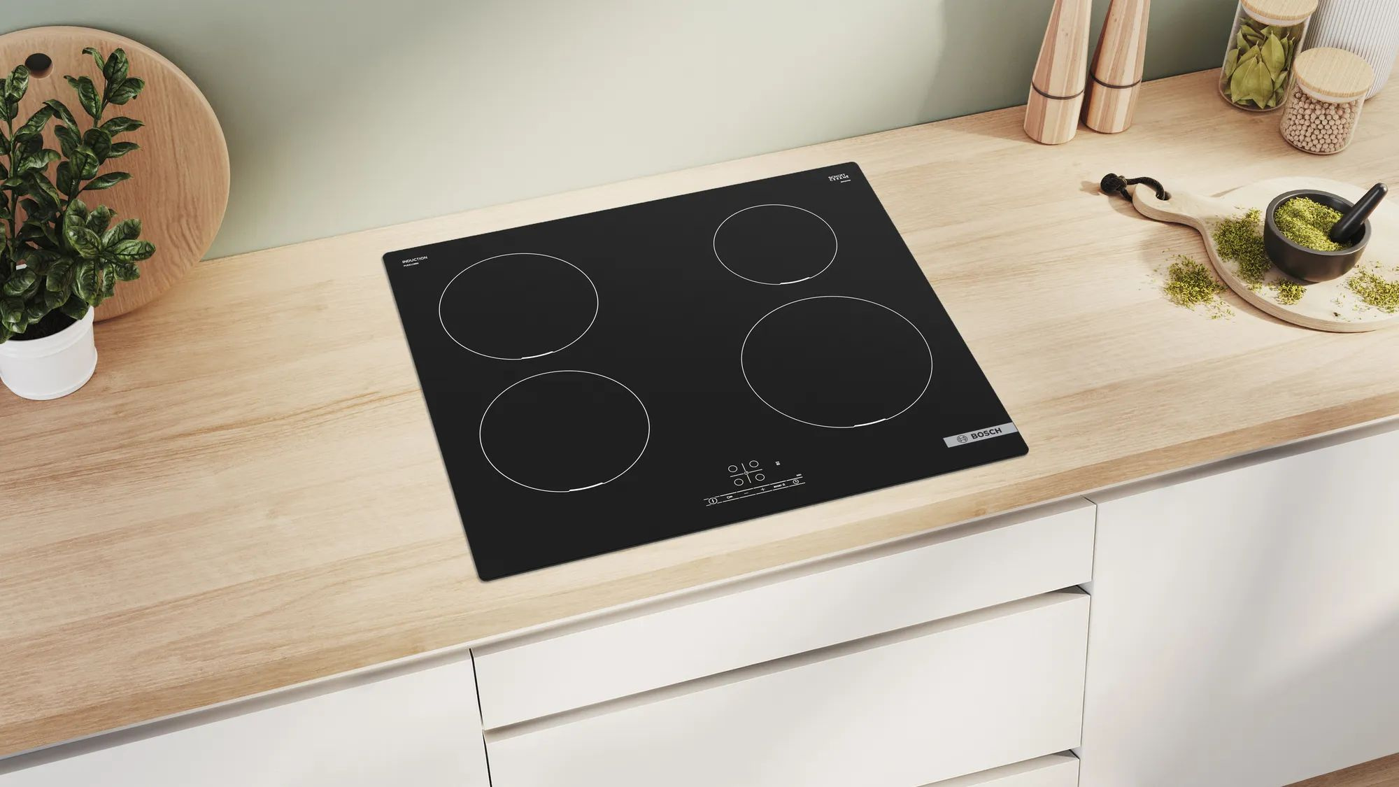 Индукционная варочная поверхность Bosch PUE611BB6E черный — миниатюра 3