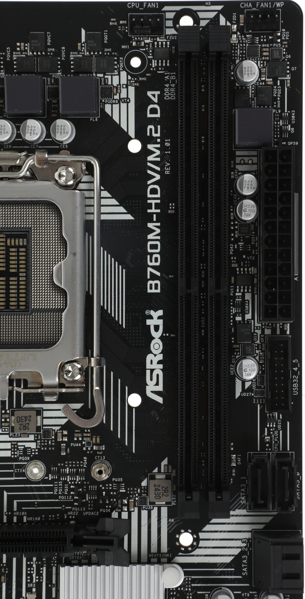 Материнская плата Asrock B760M-HDV/M.2 D4 Soc-1700 Intel B760 2xDDR4 mATX AC`97 8ch(7.1) GbLAN RAID+VGA+HDMI+DP — миниатюра 3