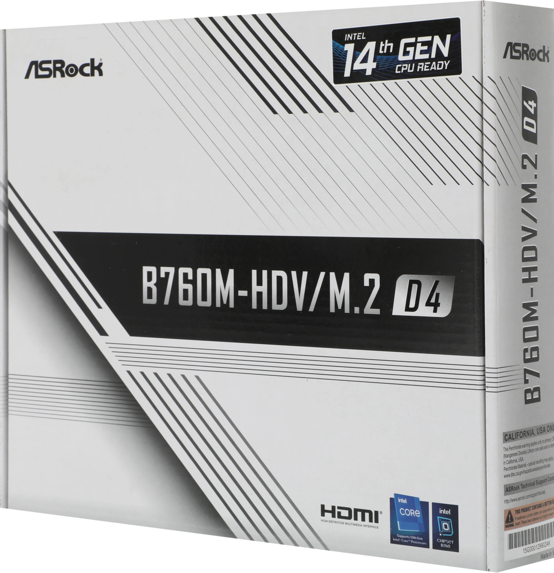 Материнская плата Asrock B760M-HDV/M.2 D4 Soc-1700 Intel B760 2xDDR4 mATX AC`97 8ch(7.1) GbLAN RAID+VGA+HDMI+DP — миниатюра 11