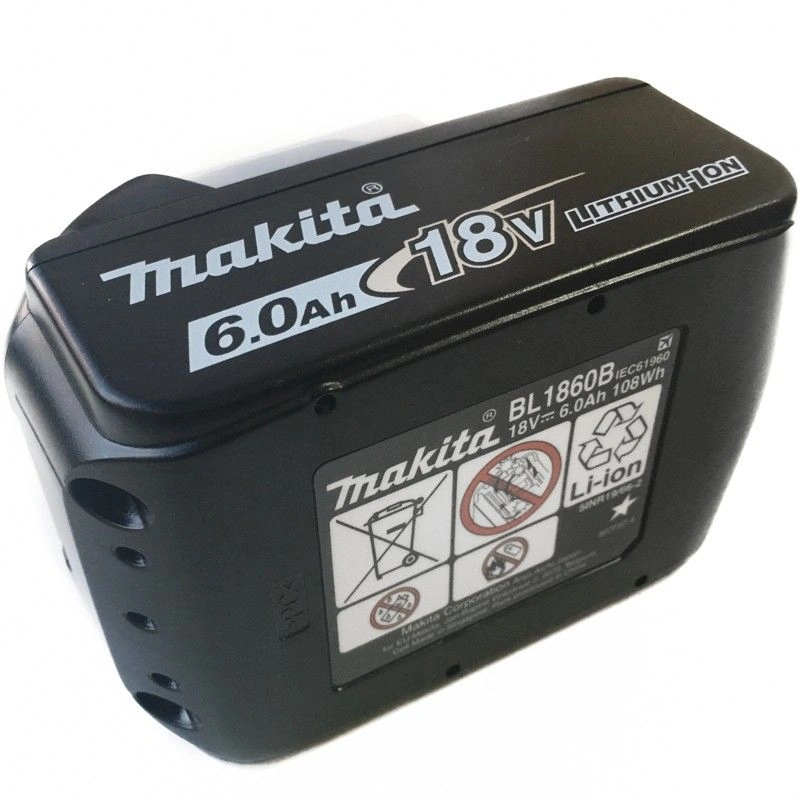 Батарея аккумуляторная Makita BL1860B LXT 18В 6Ач Li-Ion (632F69-8) — миниатюра 2
