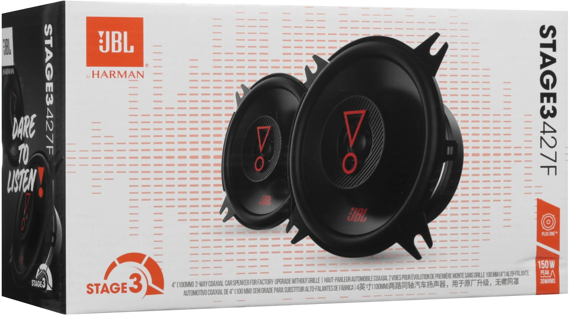 Колонки автомобильные JBL Stage3 427F 150Вт 90дБ 3Ом 10см (4дюйм) (ком.:2кол.) коаксиальные двухполосные — миниатюра 8