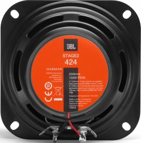 Колонки автомобильные JBL Stage2 424 150Вт 88дБ 4Ом 10см (4дюйм) (ком.:2кол.) коаксиальные двухполосные — миниатюра 3
