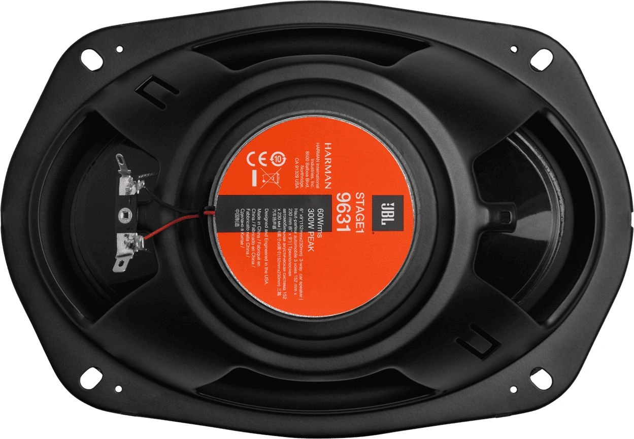Колонки автомобильные JBL Stage1 9631 300Вт 89дБ 4Ом 15x23см (6x9дюйм) (ком.:2кол.) коаксиальные трехполосные — миниатюра 5