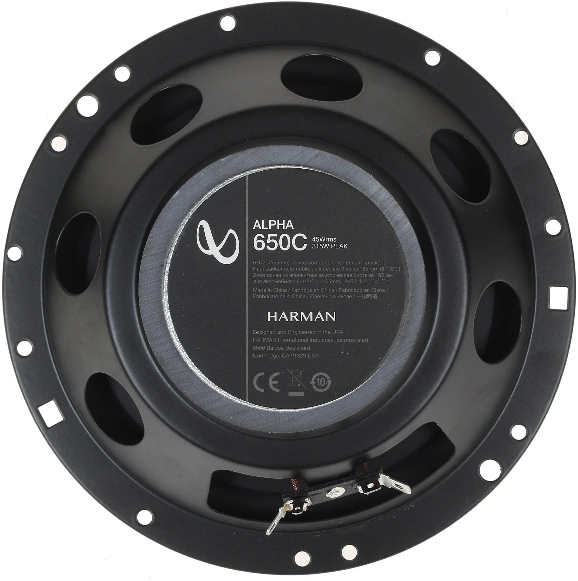 Колонки автомобильные Infinity Alpha 650C 315Вт 91дБ 4Ом 16.5см (6 1/2дюйм) (ком.:4кол.) компонентные двухполосные — миниатюра 5