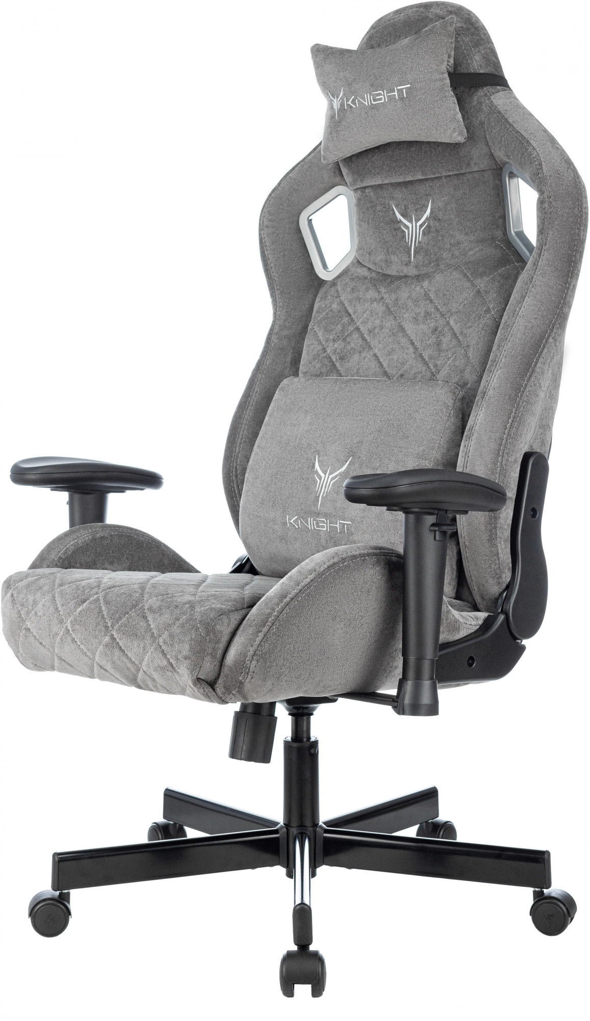 Кресло игровое Knight Outrider LTD серый Light-19 с подголов. крестов. металл — миниатюра 2