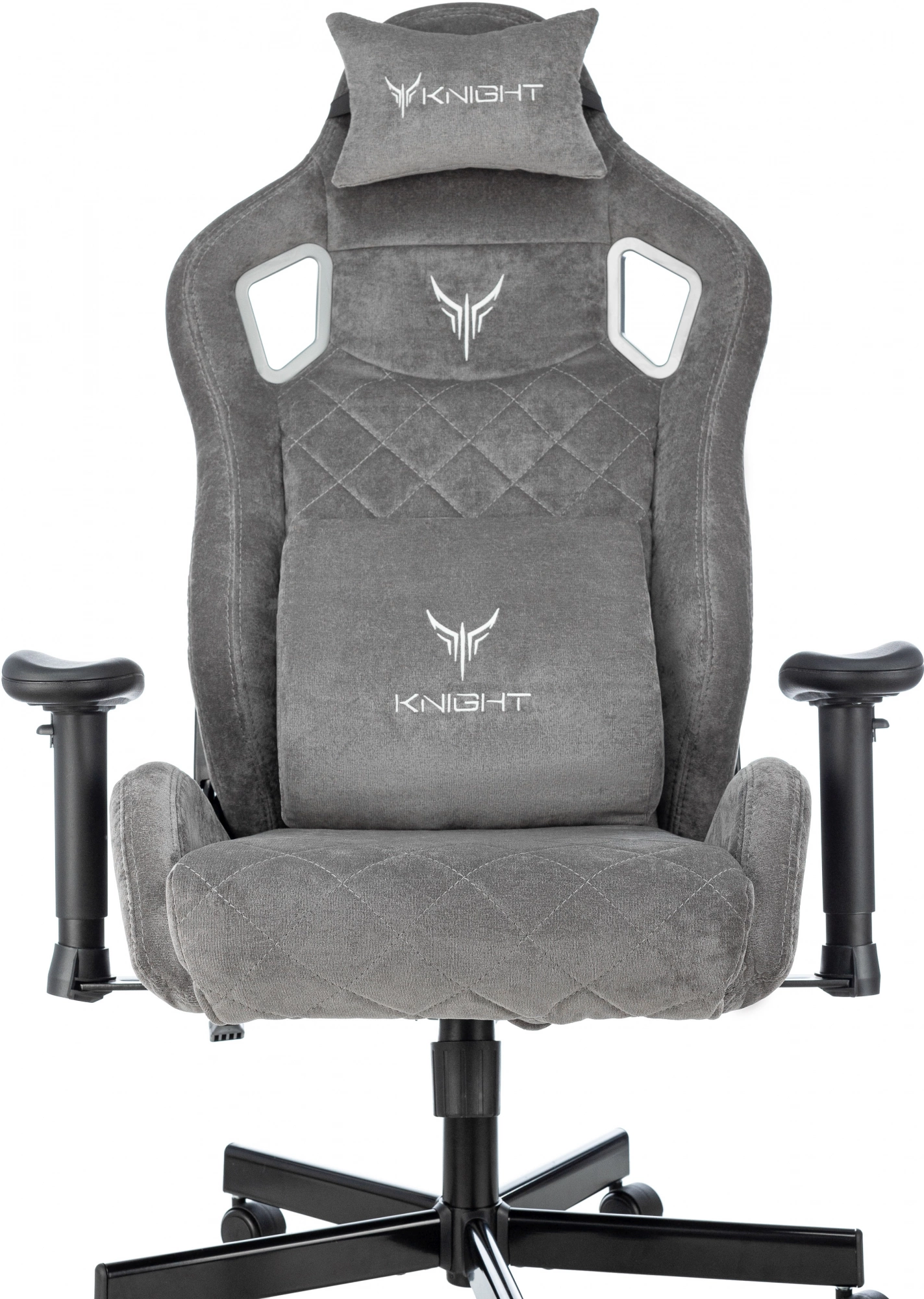 Кресло игровое Knight Outrider LTD серый Light-19 с подголов. крестов. металл — миниатюра 8