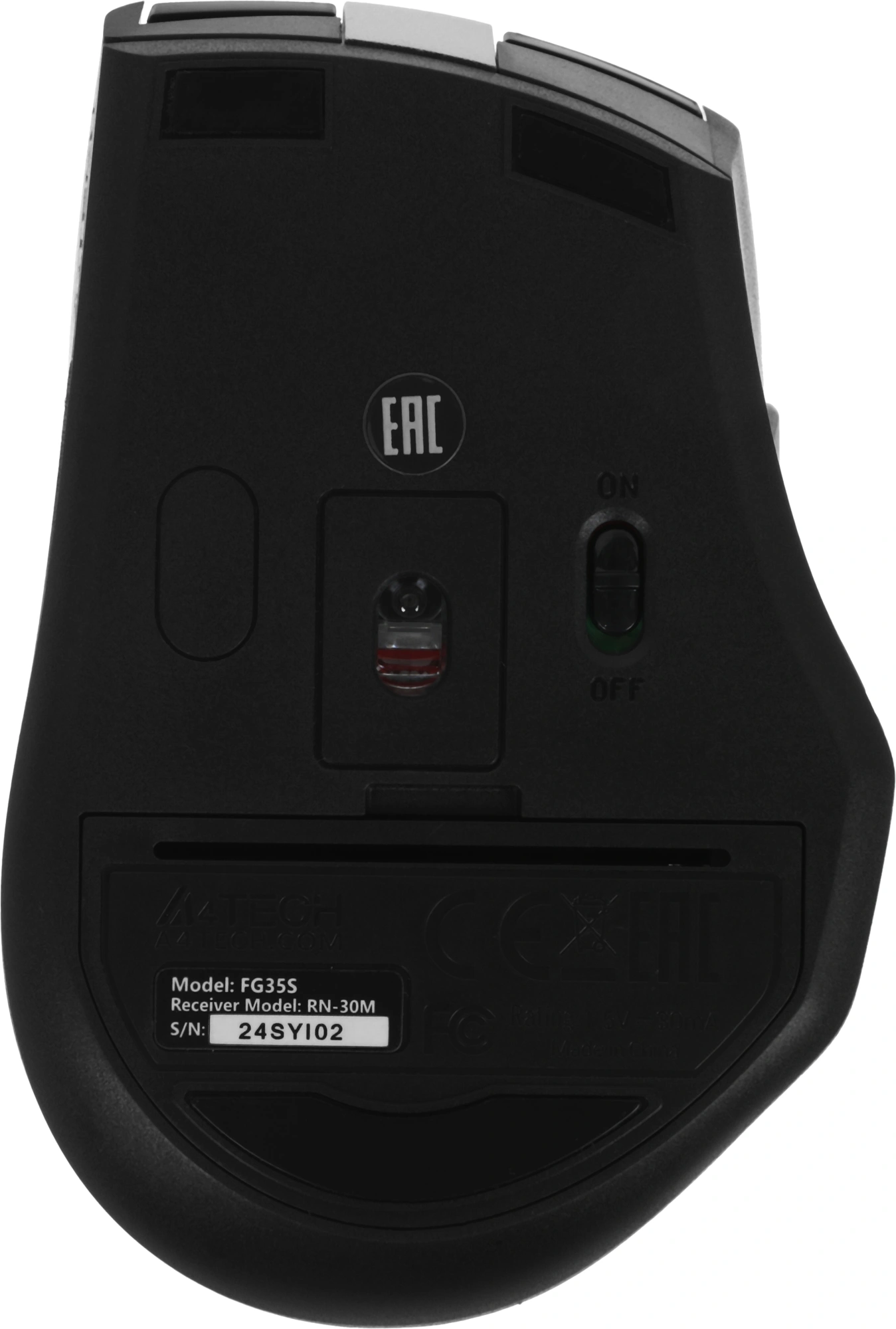 Мышь A4Tech Fstyler FG35S серый/черный оптическая 2000dpi silent беспров. USB 5but (FG35S USB GREY) — миниатюра 15