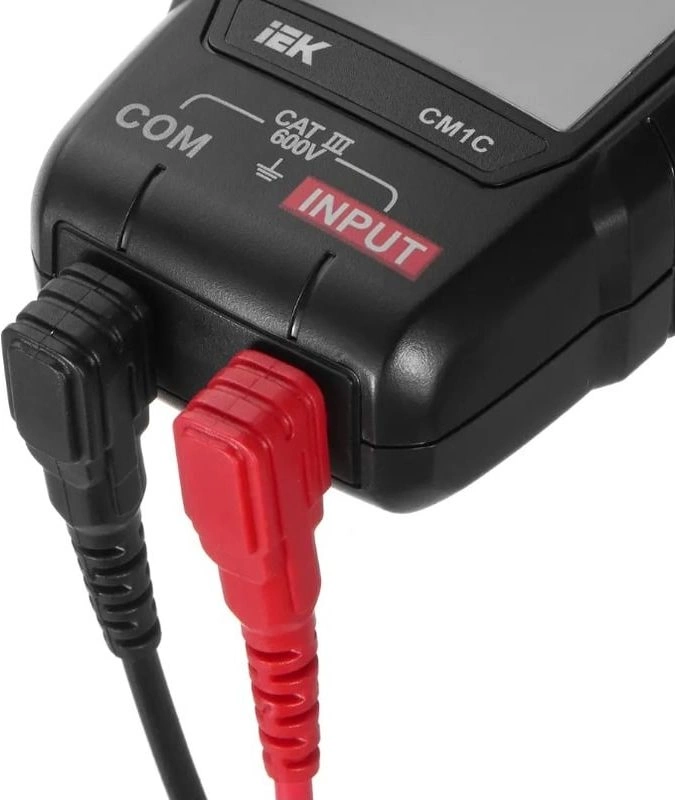 Клещи токоизмерительные IEK ARMA2L 5 CM1C цифр. измер.ток:переменный черный (A2L5-CM13-01) — миниатюра 7