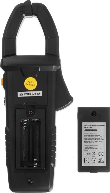 Клещи токоизмерительные IEK ARMA2L 5 CM1C цифр. измер.ток:переменный черный (A2L5-CM13-01) — миниатюра 2