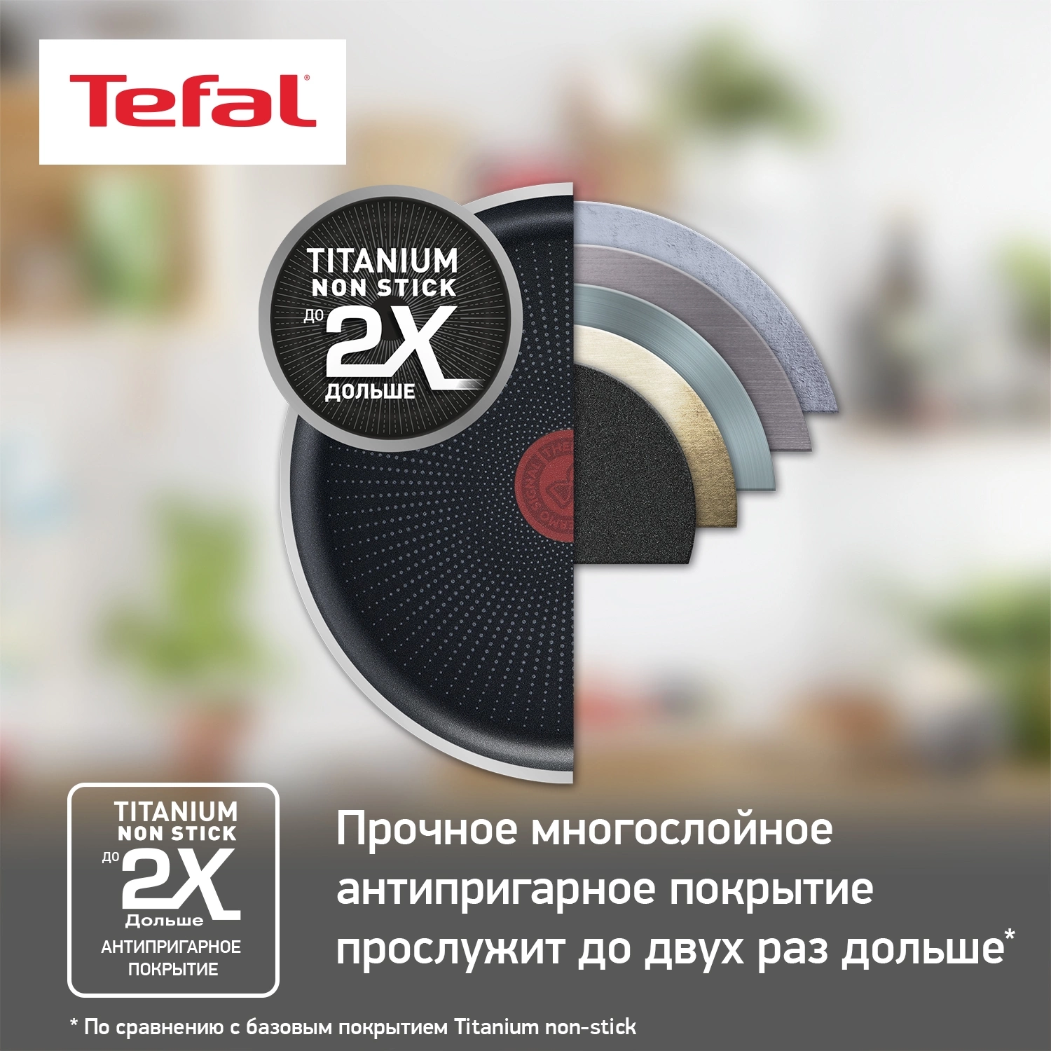Сковорода Tefal Force 4218022 круглая 22см покрытие: антипригарное ручка несъемная (без крышки) черный (9100048314) — миниатюра 4