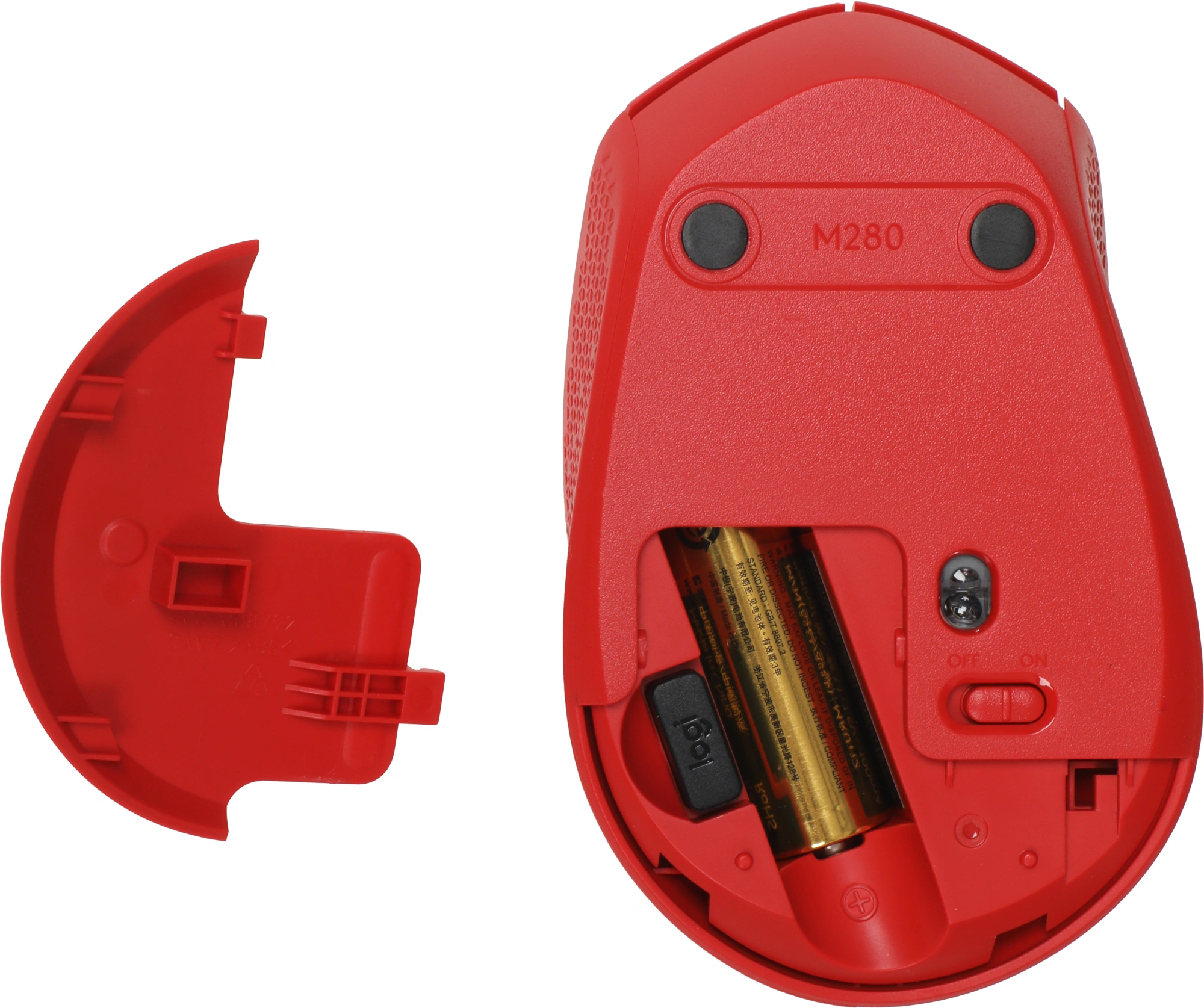 Мышь Logitech M280 красный оптическая 1000dpi беспров. USB 2but (910-004308) — миниатюра 10