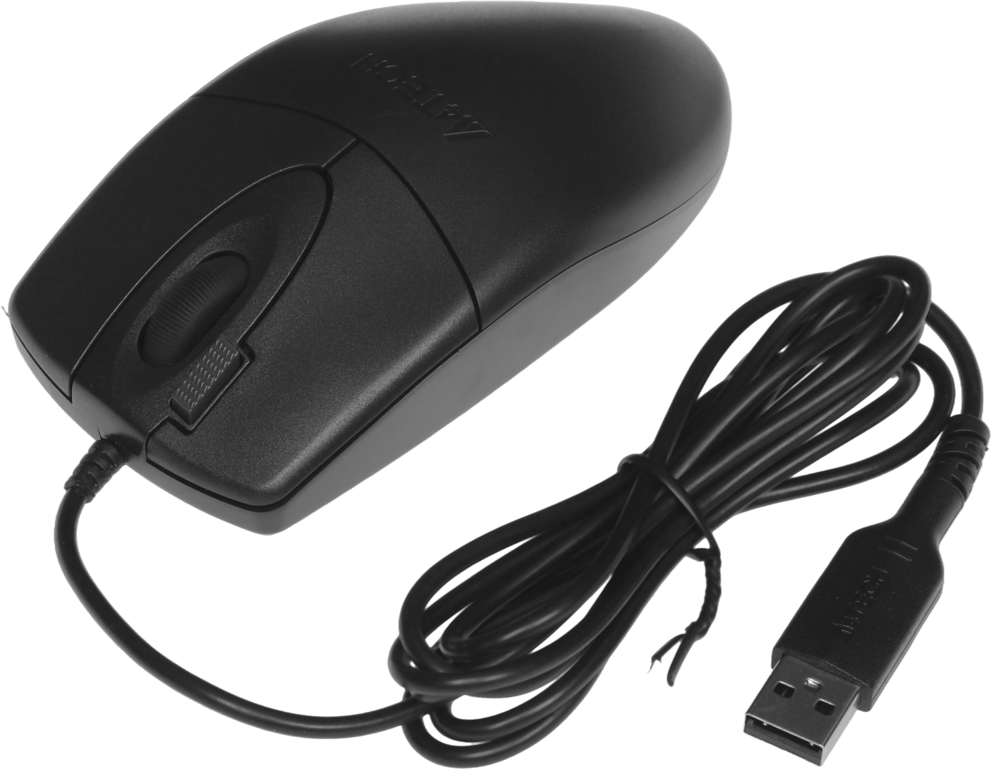 Мышь A4Tech OP-620DS черный оптическая 1200dpi silent USB 3but — миниатюра 7