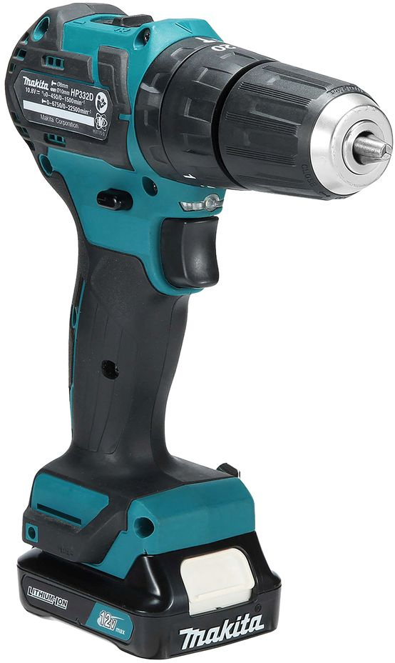 Дрель-шуруповерт Makita HP332DZ аккум. патрон:быстрозажимной — миниатюра 8