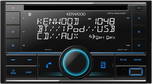 Автомагнитола Kenwood DPX-5300BT 2DIN 4x50Вт v4.2 AUX DSP 3 RDS — фото 1