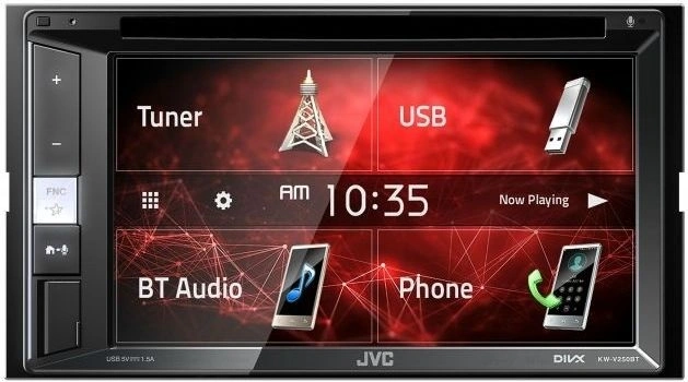 Автомагнитола JVC KW-V250BTM 2DIN 4x50Вт v3.0 DSP 6.2" 3 ПДУ RDS — миниатюра 5