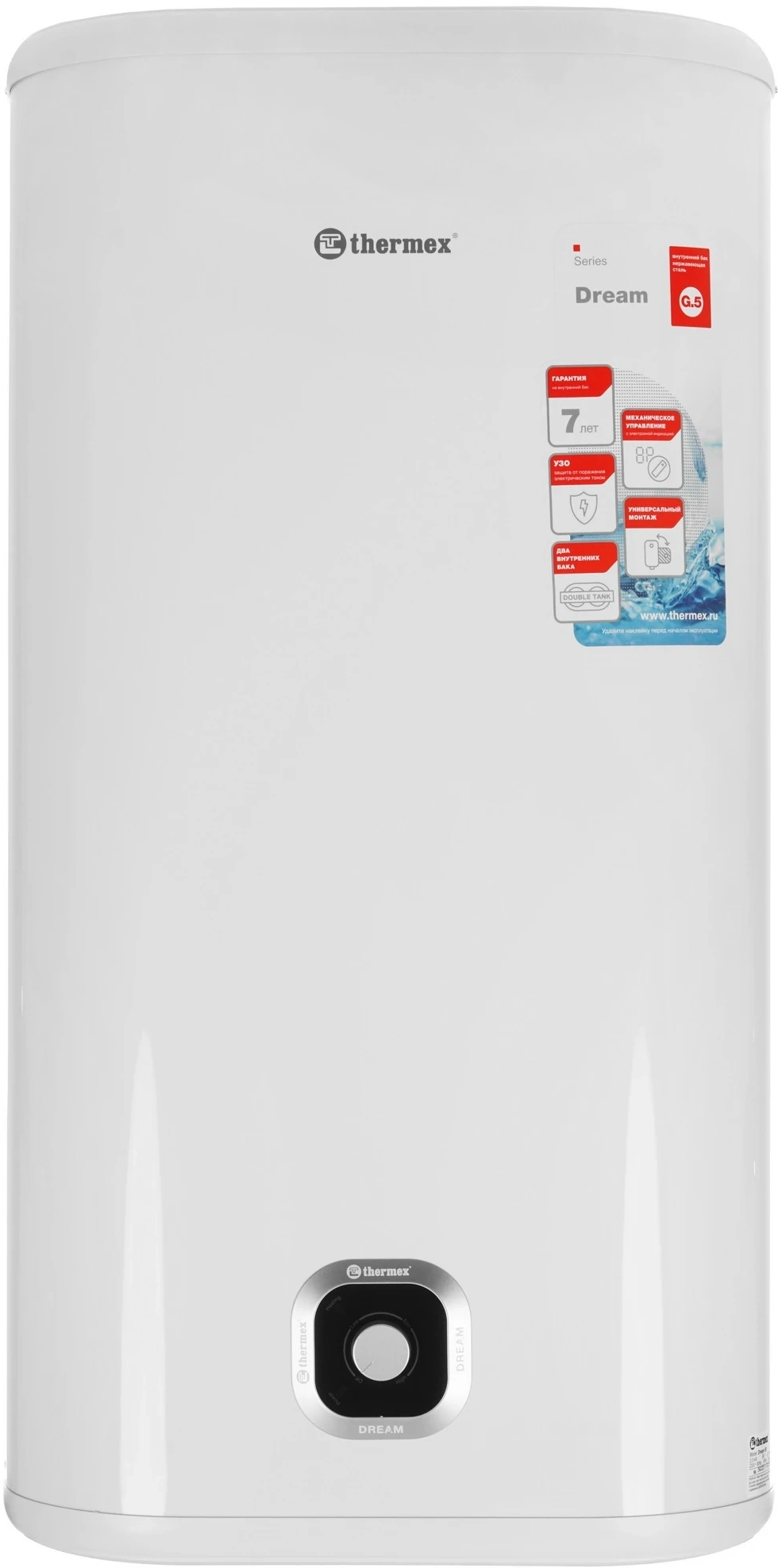 Водонагреватель Thermex Dream 80 2кВт 80л электрический настенный/белый — миниатюра 2