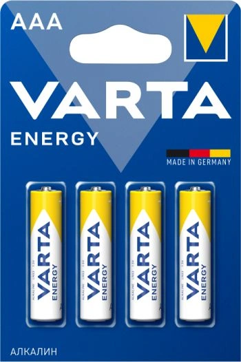 Батарея Varta Energy LR03 BL4 Alkaline AAA (4шт) блистер — миниатюра 4
