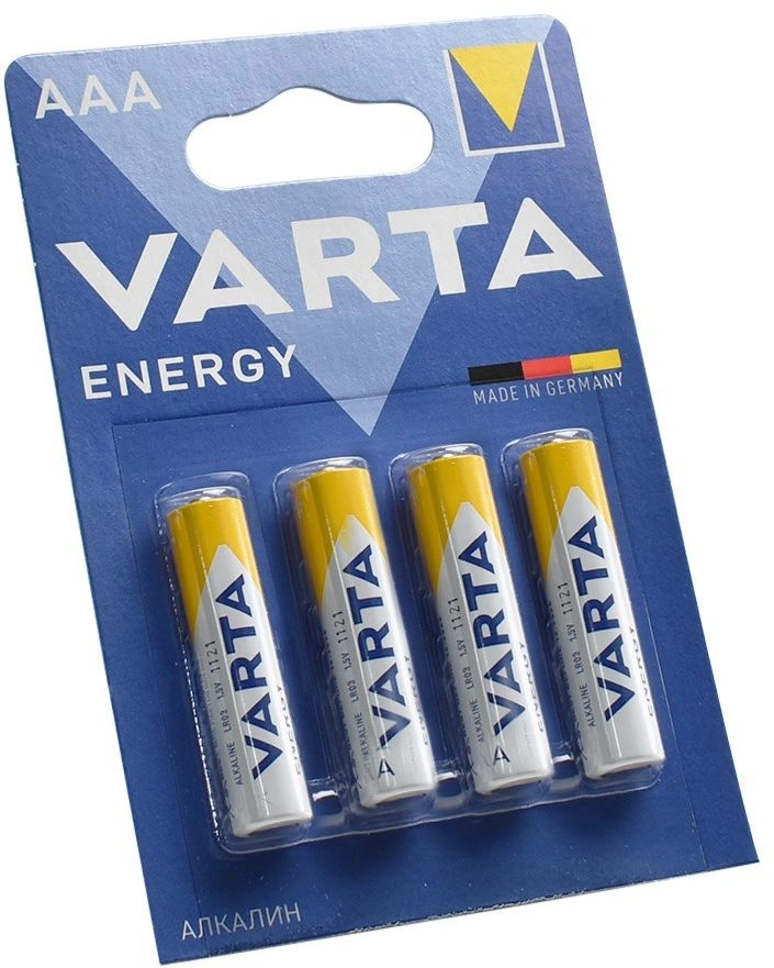 Батарея Varta Energy LR03 BL4 Alkaline AAA (4шт) блистер — миниатюра 2