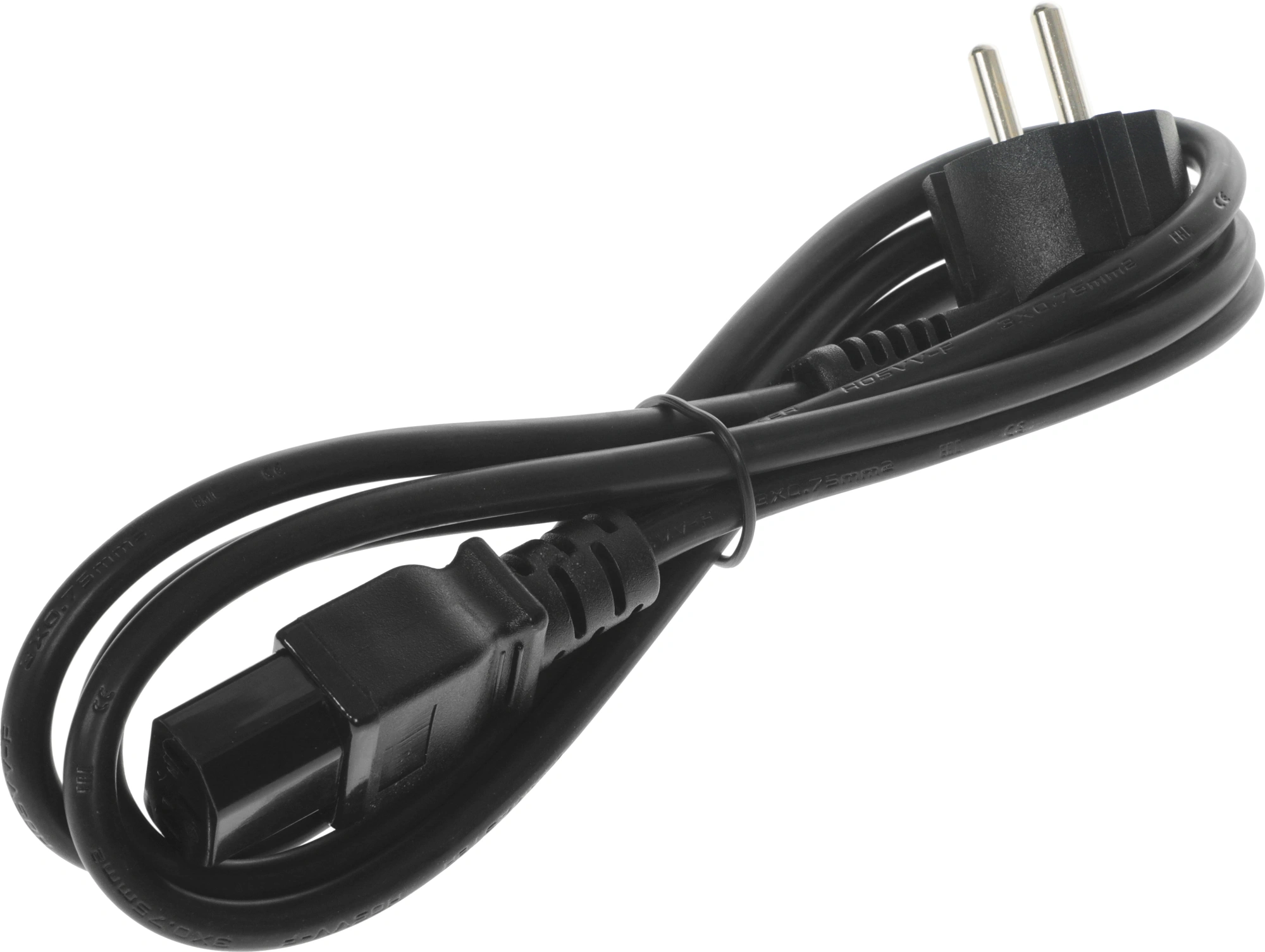 Шнур питания Lanmaster LAN-PP13/SHA-1.5-BK C13-Schuko проводник.:3x0.75мм2 1.5м 220В 10А черный — миниатюра 5