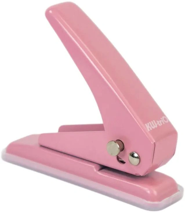 Дырокол Kw-Trio 09190PINK макс.:20лист. металл розовый отв.:1 — миниатюра 4