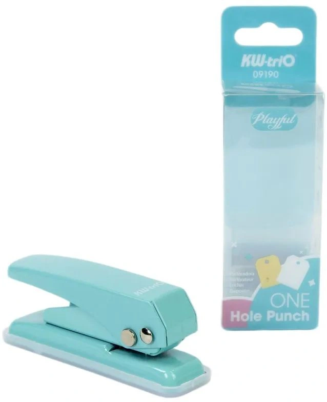 Дырокол Kw-Trio 09190GREEN макс.:20лист. металл зеленый отв.:1 — миниатюра 8