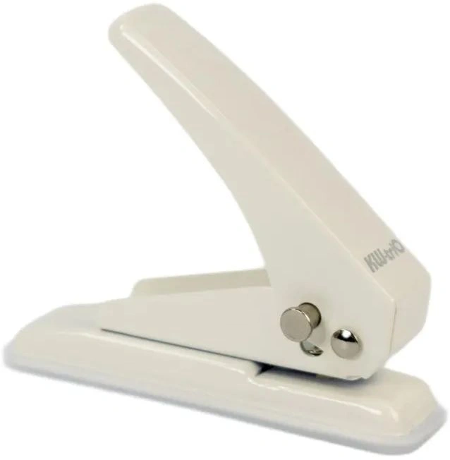 Дырокол Kw-Trio 09190WHITE макс.:20лист. металл белый отв.:1 — миниатюра 5
