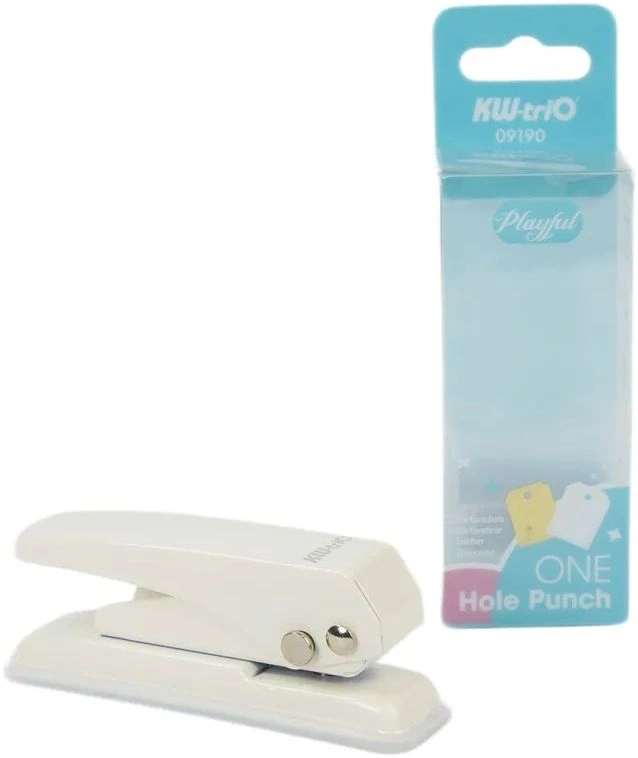 Дырокол Kw-Trio 09190WHITE макс.:20лист. металл белый отв.:1 — миниатюра 8
