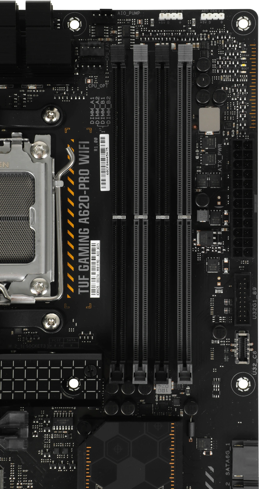 Материнская плата Asus TUF GAMING A620-PRO WIFI Socket AM5 AMD A620 4xDDR5 ATX AC`97 8ch(7.1) 2.5Gg RAID+HDMI+DP — миниатюра 8