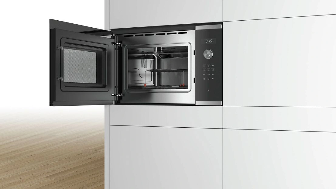 Микроволновая печь Bosch BEL554MS0 25л. 900Вт черный/нержавеющая сталь (встраиваемая) — миниатюра 2