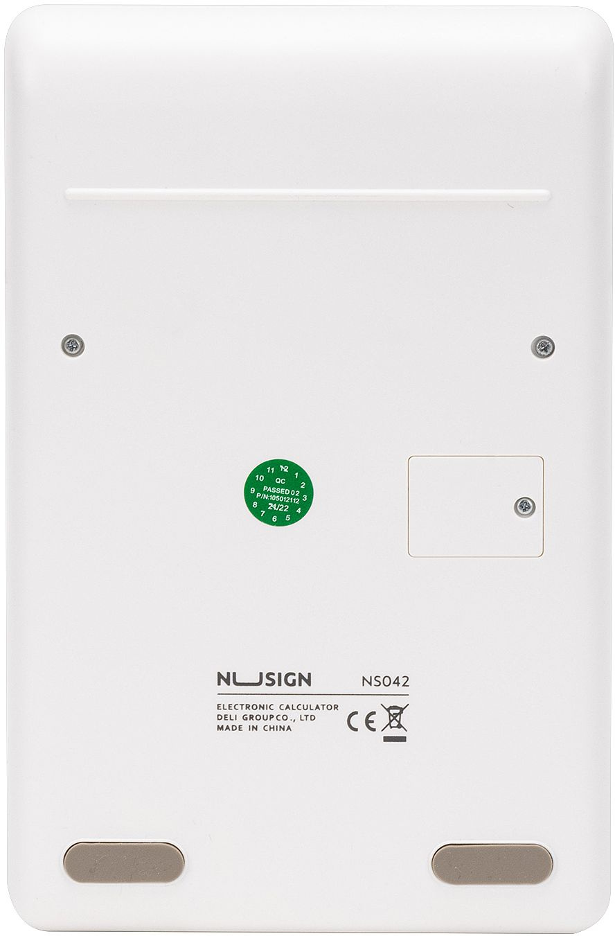 Калькулятор настольный Deli Nusign ENS042WHITE белый 12-разр. — миниатюра 3