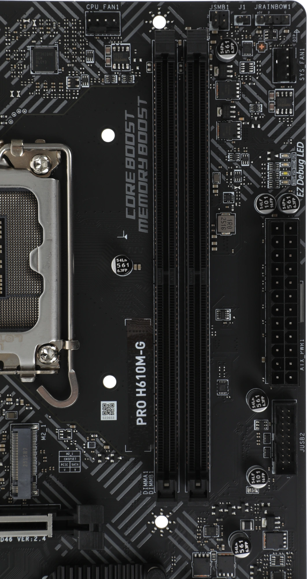 Материнская плата MSI PRO H610M-G Soc-1700 Intel H610 2xDDR5 mATX AC`97 8ch(7.1) GbLAN+VGA+HDMI+DP — миниатюра 3