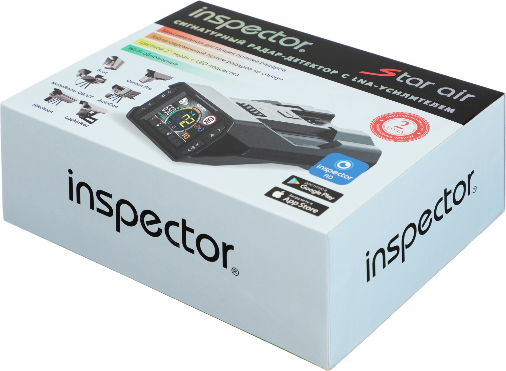 Радар-детектор Inspector Star Air черный GPS — миниатюра 16