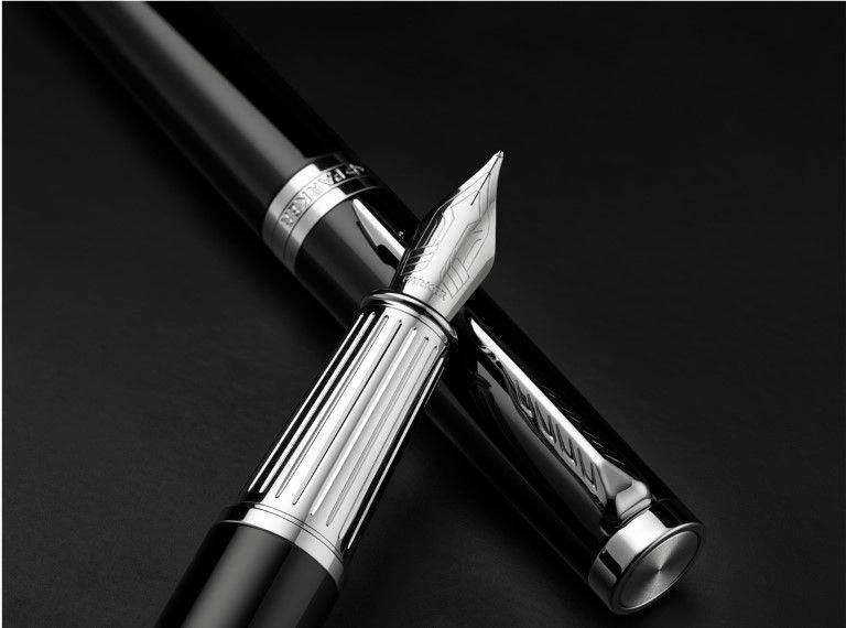 Ручка перьев. Parker Ingenuity Core F570 (2181994) Black СT F сталь нержавеющая подар.кор. — миниатюра 3