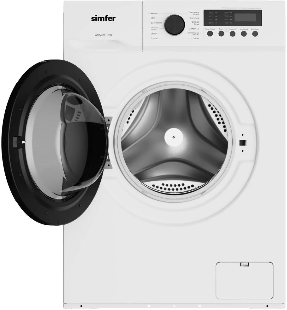 Стиральная машина Simfer WWC701 класс: A+++ загр.фронтальная макс.:7кг белый — миниатюра 3