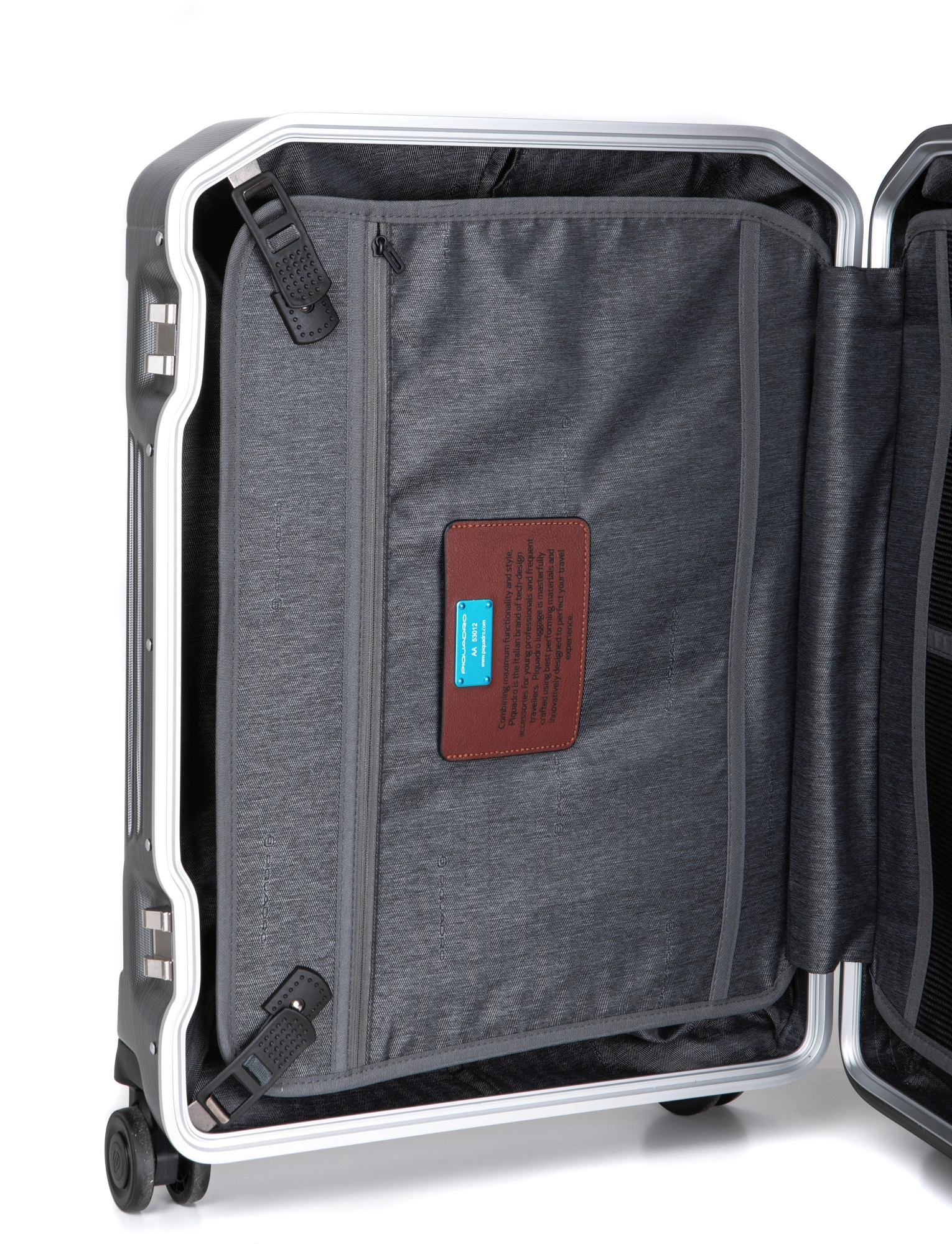 Чемодан Piquadro PQ-LM (BV4425PQLM/NCU) 40x55x20см 37л. 3.46кг. поликарбонат/натур.кожа темно-серый — миниатюра 10