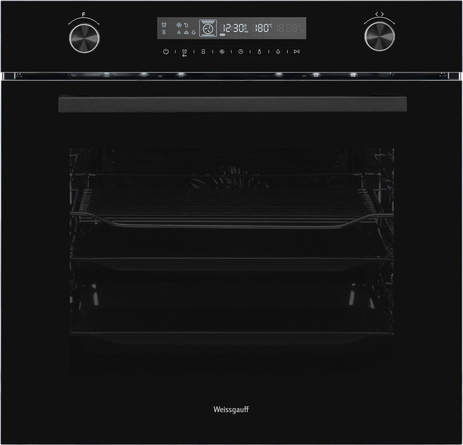 Духовой шкаф Электрический Weissgauff EOM 751 PDB Black Edition черный — фото 1