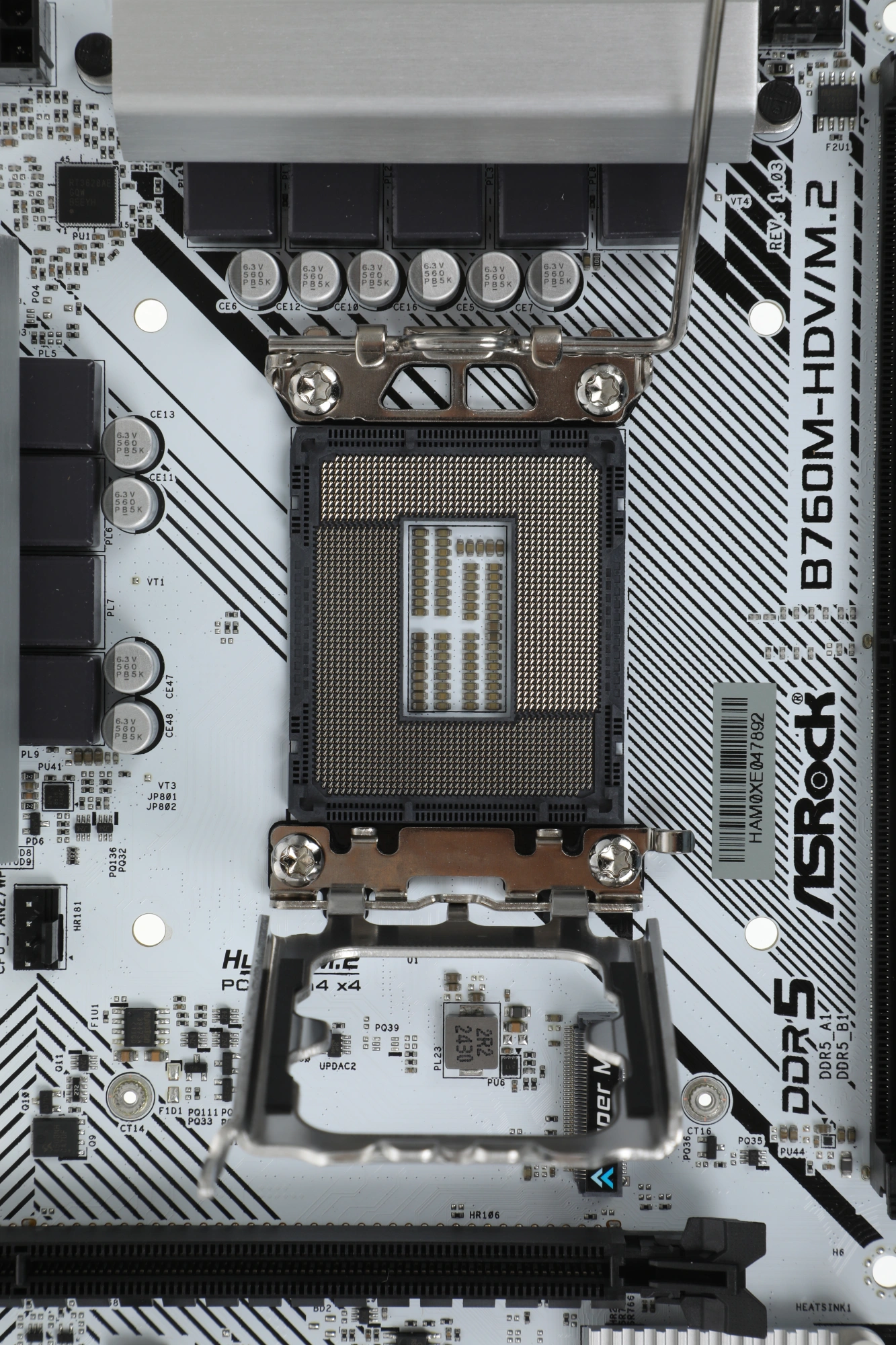 Материнская плата Asrock B760M-HDV/M.2 Soc-1700 Intel B760 2xDDR5 mATX AC`97 8ch(7.1) 2.5Gg RAID+VGA+HDMI+DP — миниатюра 4